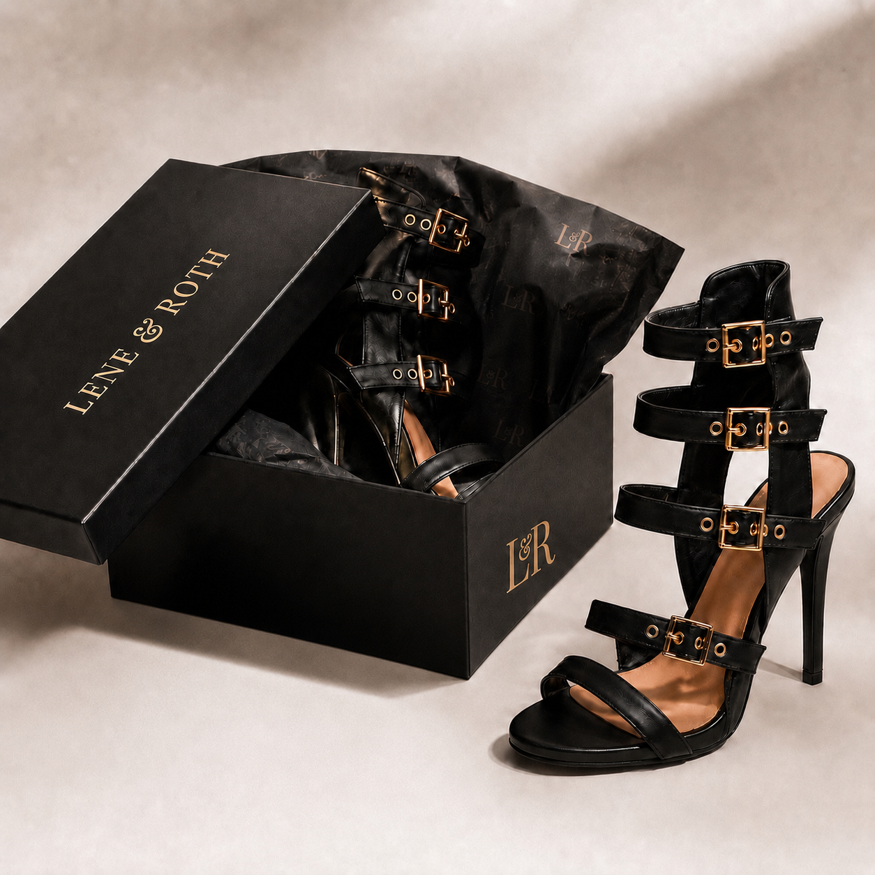 Valeska | Gladiator-Stiletto mit Schnallen