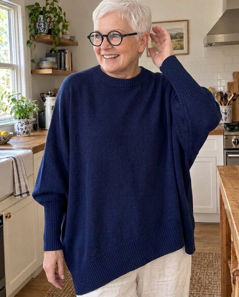 Rosalie | Oversize-Poncho-Pullover – Kundinnenfoto 2