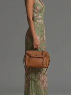 AUGUSTINE Jumpsuit | Grüner plissierter Chiffon-Overall - Lene & Roth
