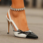 Bettina | Spitze Slingback-Pumps mit Schleife - Lene & Roth