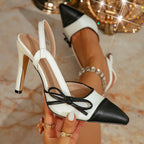 Bettina | Spitze Slingback-Pumps mit Schleife - Lene & Roth