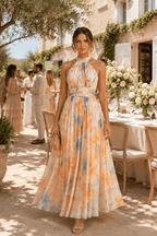 DELPHINE | Elegantes Neckholder-Maxi - Lene & Roth