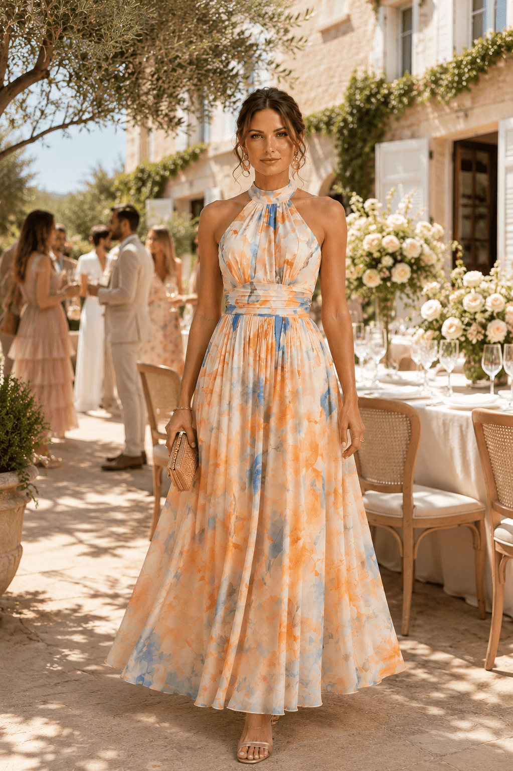 DELPHINE | Elegantes Neckholder-Maxi - Lene & Roth