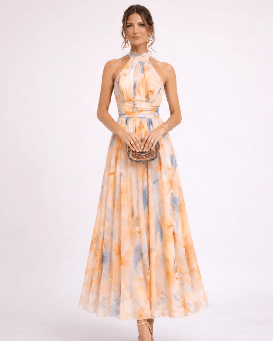 DELPHINE | Elegantes Neckholder-Maxi - Lene & Roth