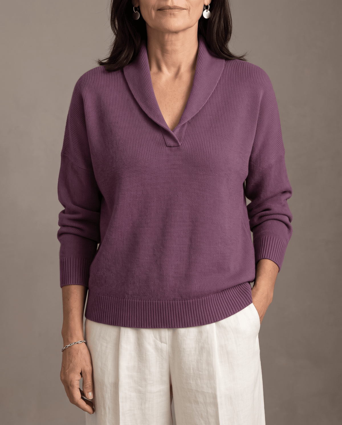 Elise | Bequemer Pullover mit V-Ausschnitt - Lene & Roth