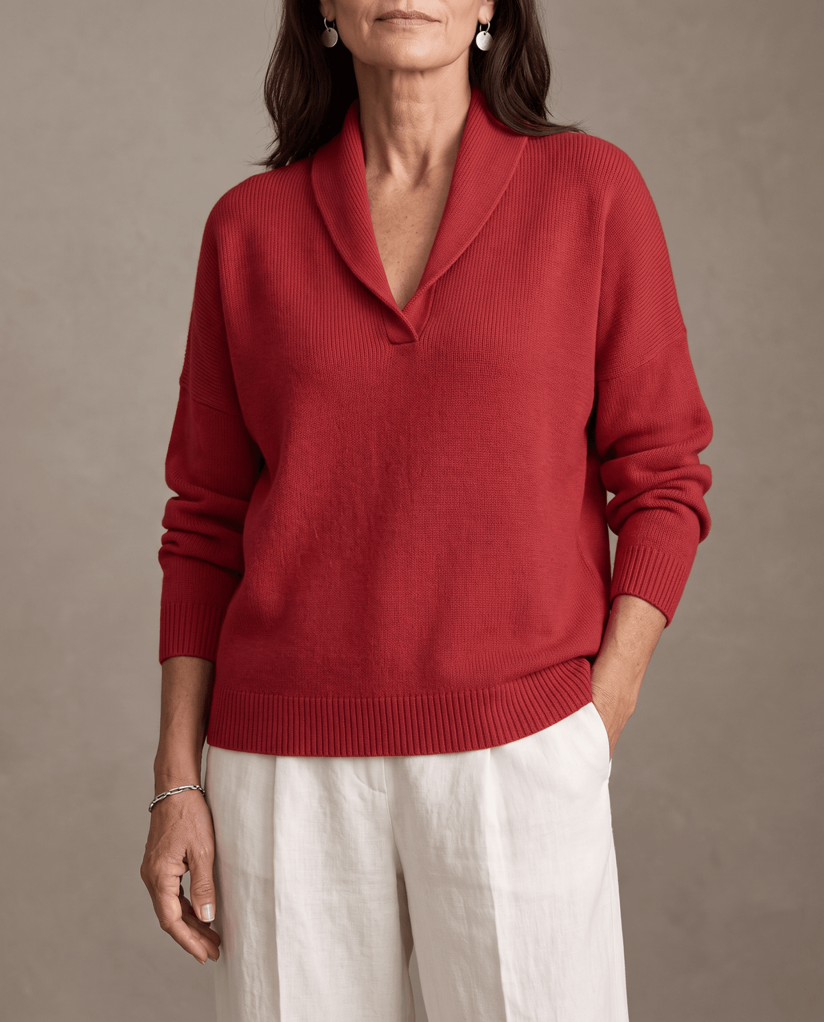 Elise | Bequemer Pullover mit V-Ausschnitt - Lene & Roth