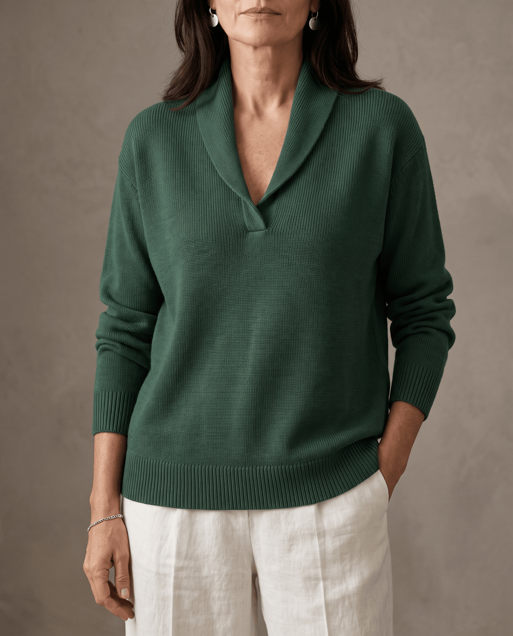 Elise | Bequemer Pullover mit V-Ausschnitt - Lene & Roth