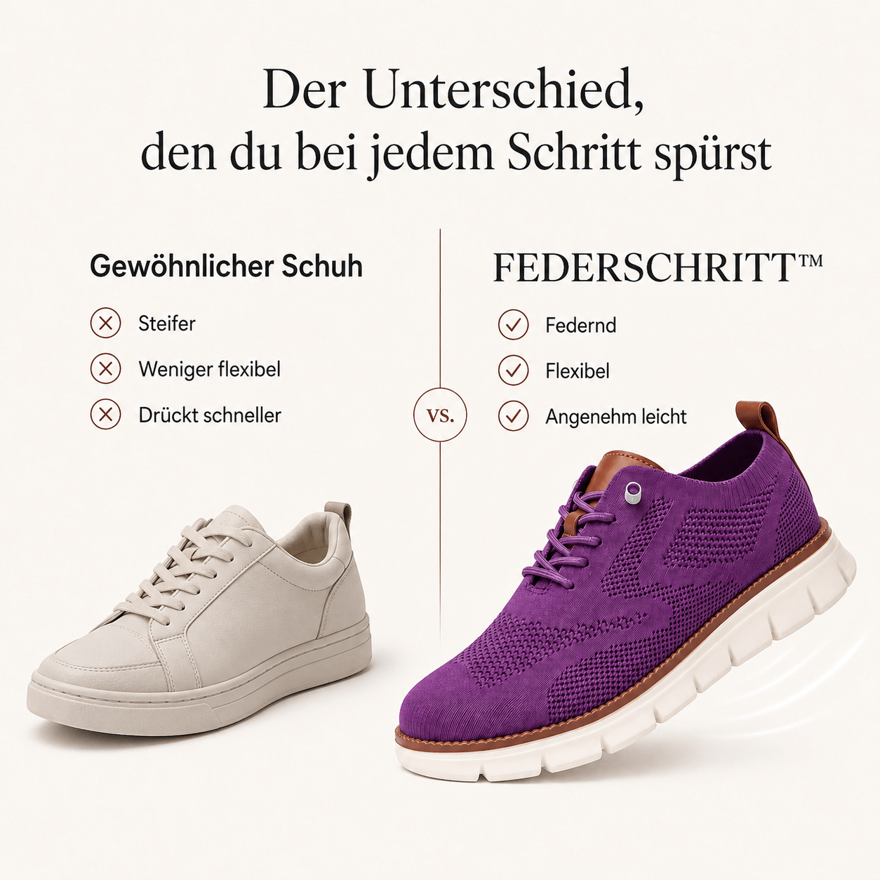 FEDERSCHRITT – Damen Komfortschuhe - Lene & Roth