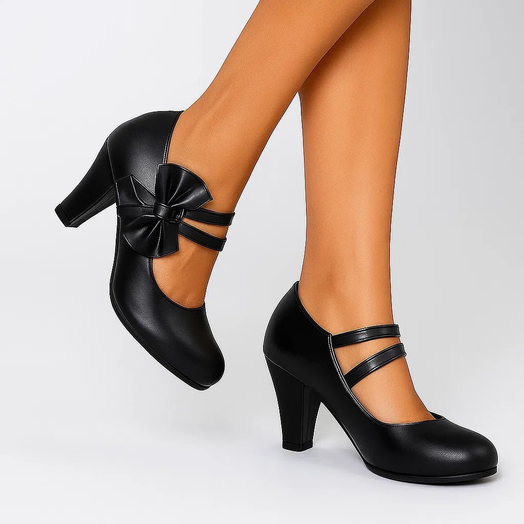 Hanna | Mary-Jane-Pumps mit Schleife - Lene & Roth