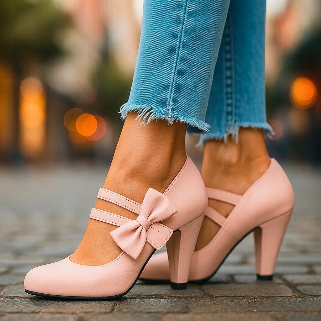 Hanna | Mary-Jane-Pumps mit Schleife - Lene & Roth