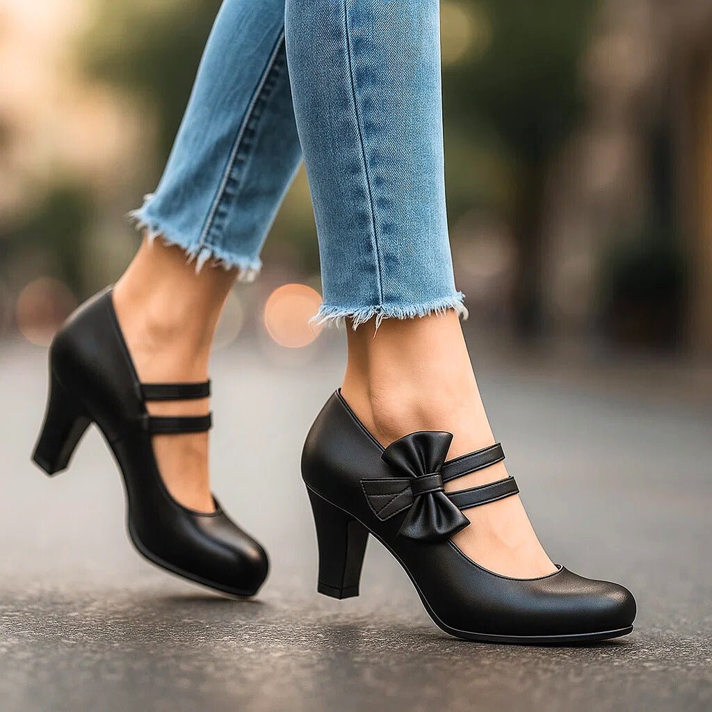 Hanna | Mary-Jane-Pumps mit Schleife - Lene & Roth