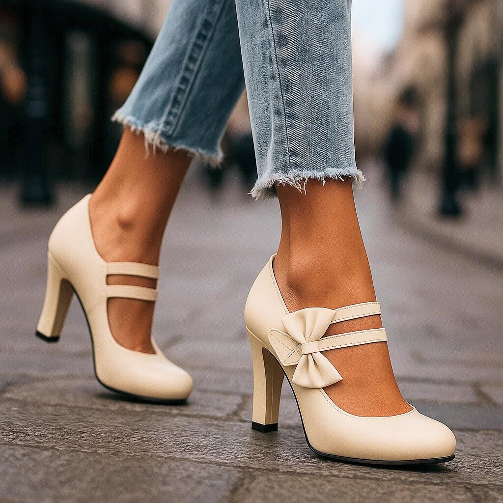 Hanna | Mary-Jane-Pumps mit Schleife - Lene & Roth