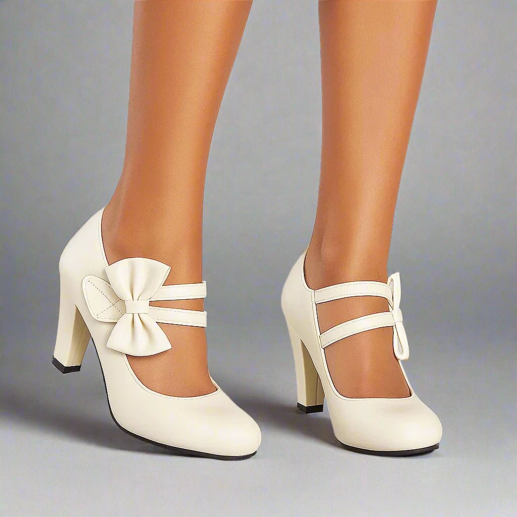 Hanna | Mary-Jane-Pumps mit Schleife - Lene & Roth