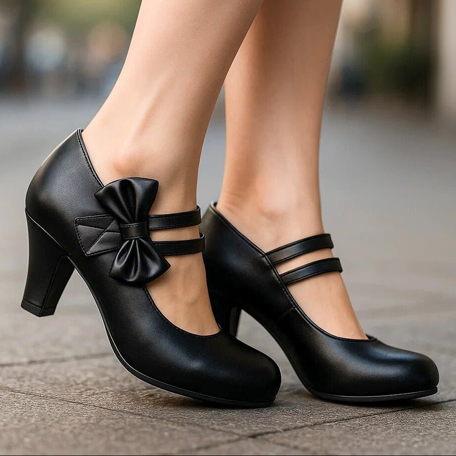 Hanna | Mary-Jane-Pumps mit Schleife - Lene & Roth