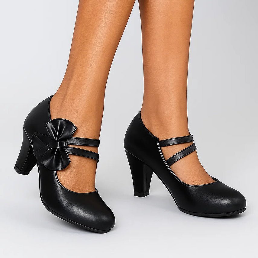Hanna | Mary-Jane-Pumps mit Schleife - Lene & Roth