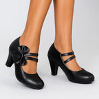 Hanna | Mary-Jane-Pumps mit Schleife - Lene & Roth