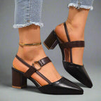 Helena | Spitze Slingback-Pumps mit Blockabsatz - Lene & Roth