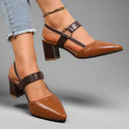 Helena | Spitze Slingback-Pumps mit Blockabsatz - Lene & Roth
