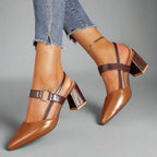 Helena | Spitze Slingback-Pumps mit Blockabsatz - Lene & Roth