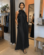 HÉLOÏSE | Maxikleid mit hohem Rüschenkragen - Lene & Roth