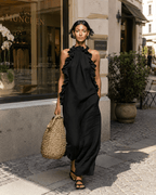 HÉLOÏSE | Maxikleid mit hohem Rüschenkragen - Lene & Roth