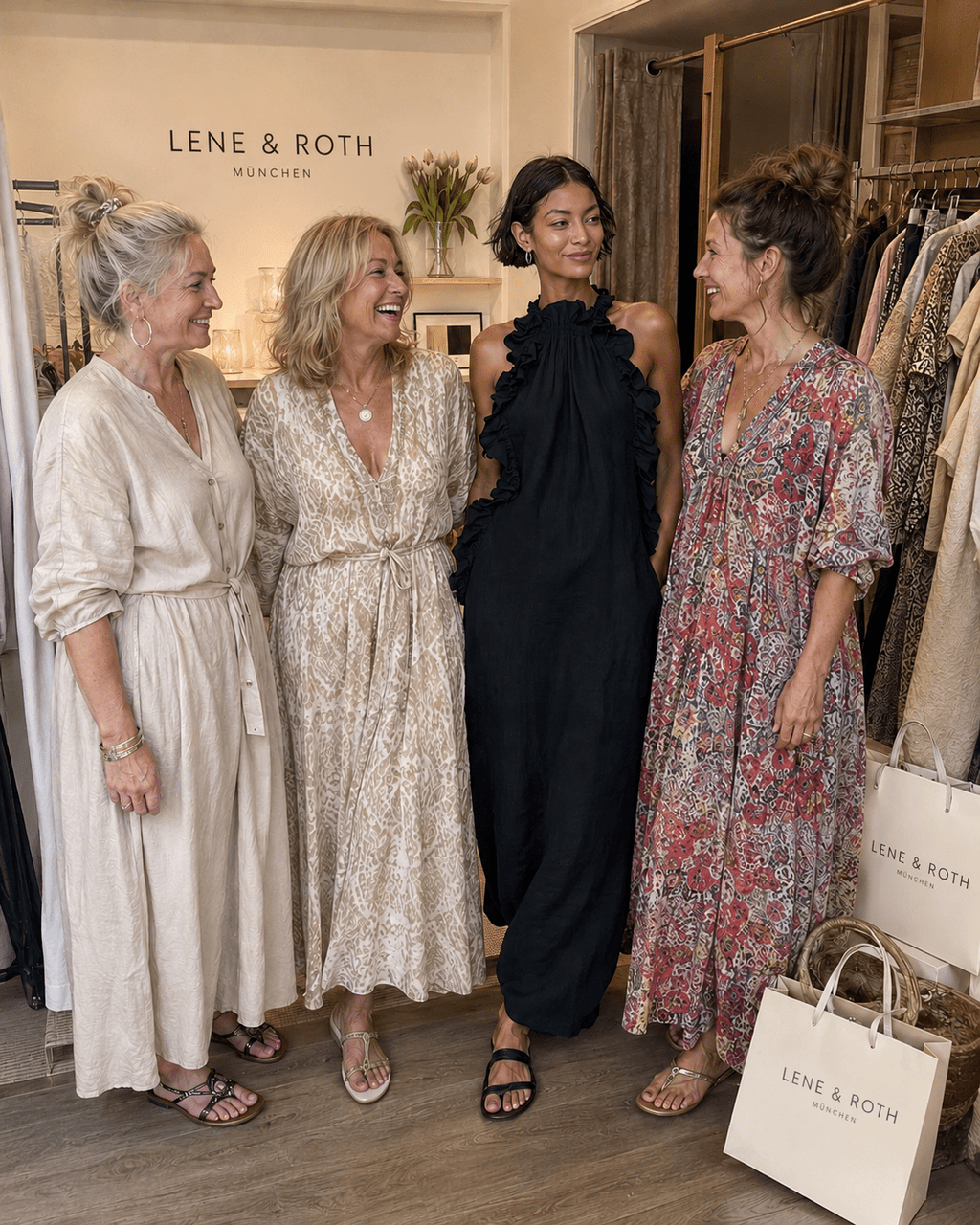 HÉLOÏSE | Maxikleid mit hohem Rüschenkragen - Lene & Roth