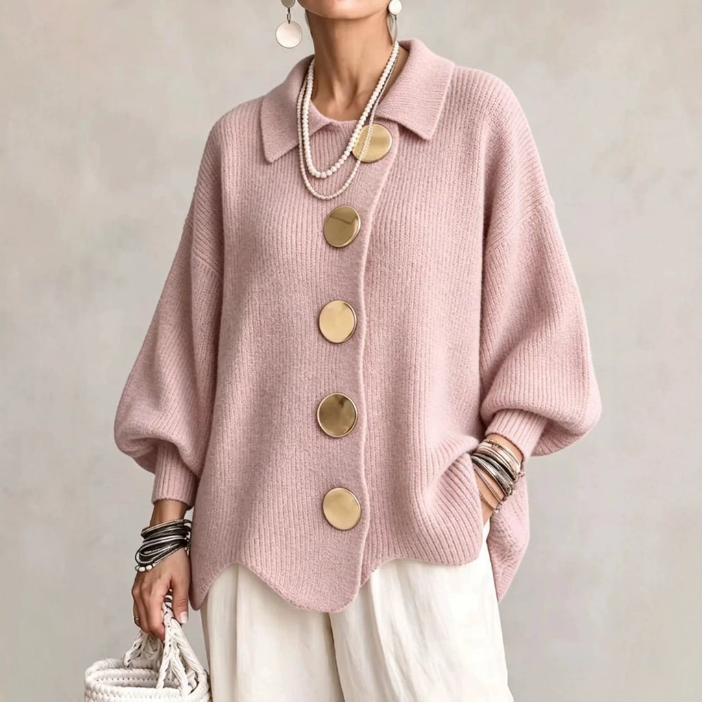 Isadora | Oversized Kragen-Cardigan - Lene & Roth