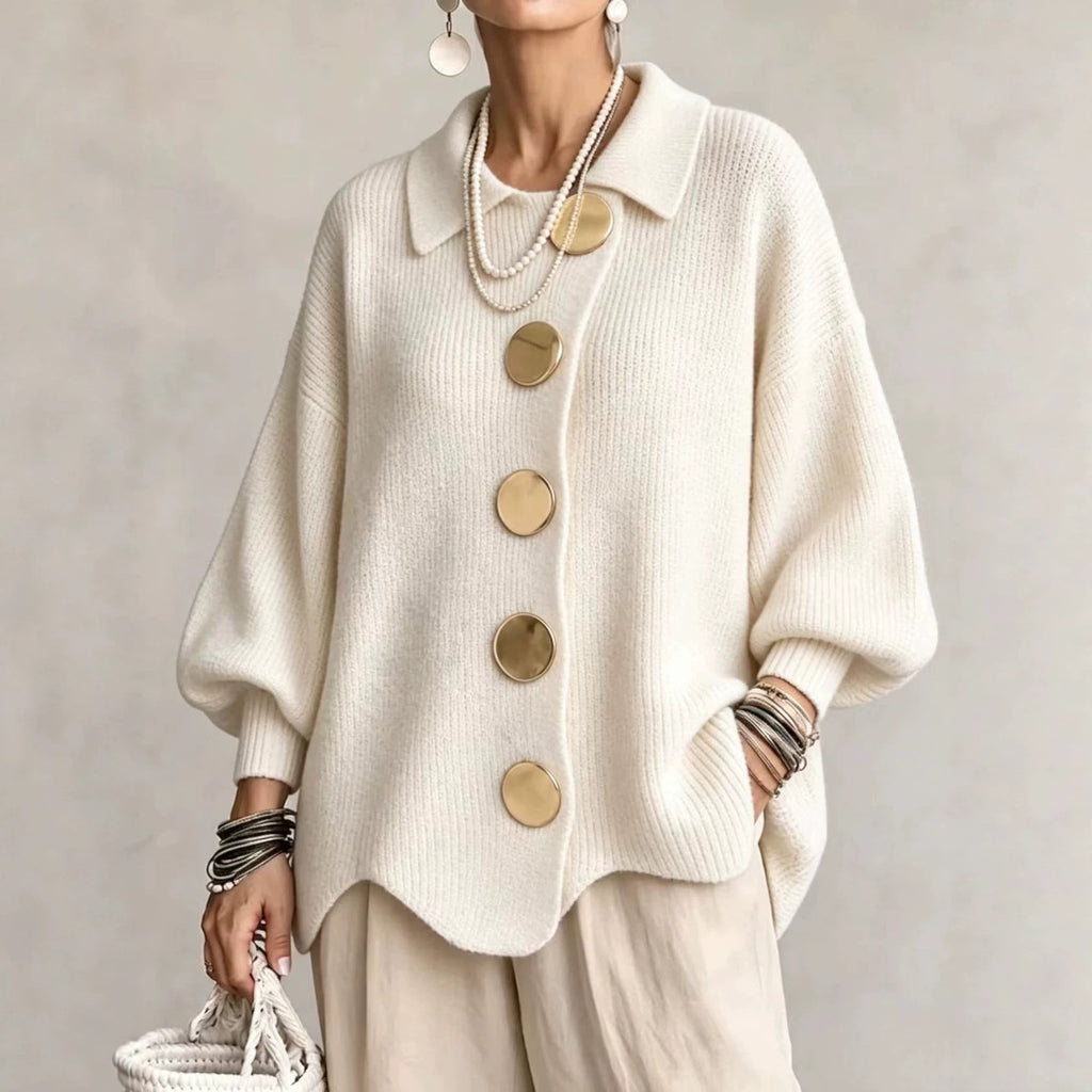 Isadora | Oversized Kragen-Cardigan - Lene & Roth