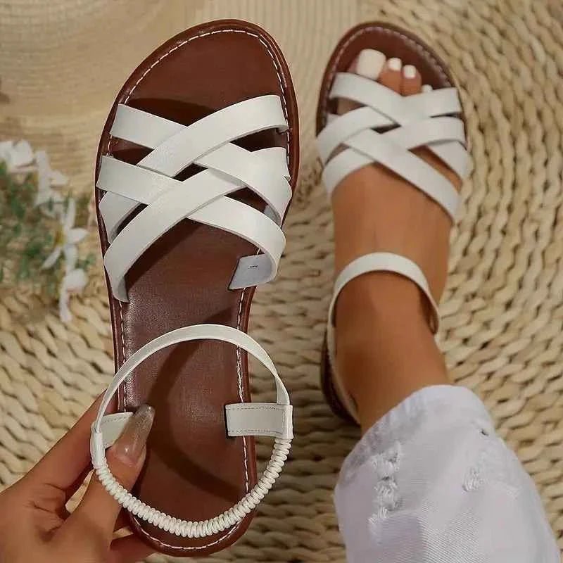Lina – Klassische Kreuzriemen-Sandalen mit Fersenriemen - Lene & Roth