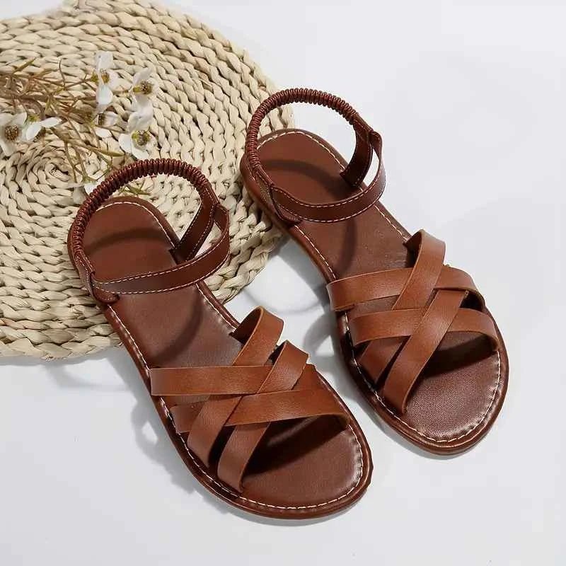 Lina – Klassische Kreuzriemen-Sandalen mit Fersenriemen - Lene & Roth