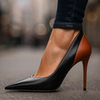 Ottilie | Spitze Stiletto-Pumps im Colorblocking-Design - Lene & Roth