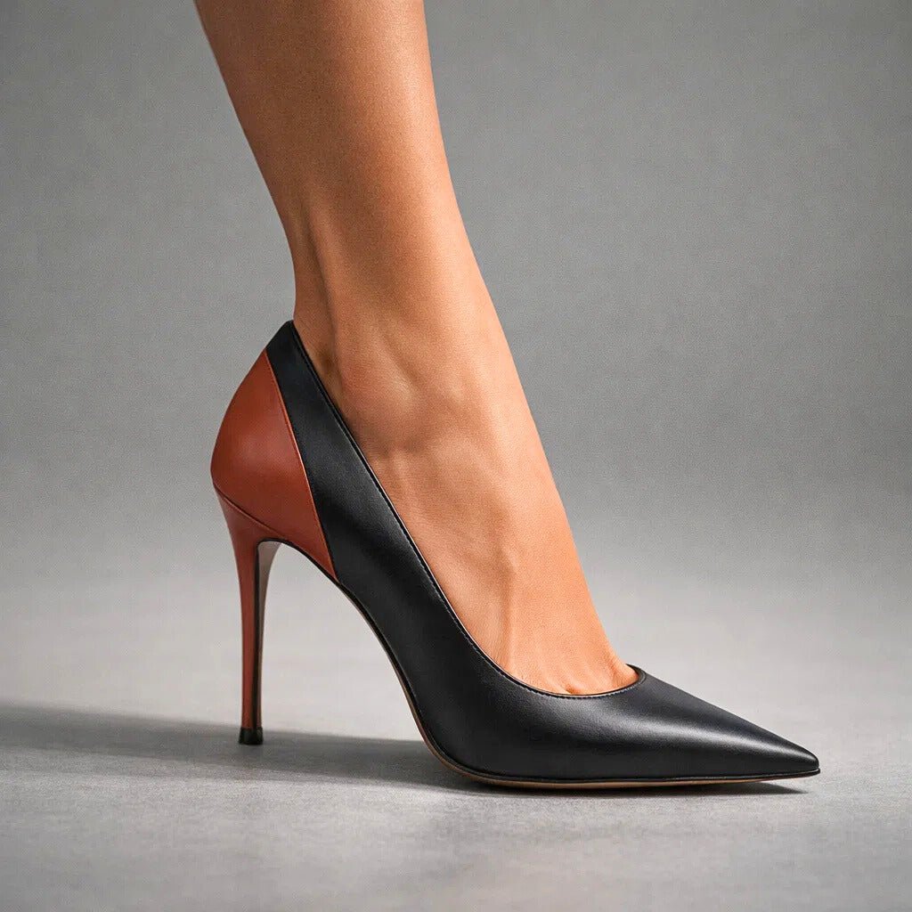 Ottilie | Spitze Stiletto-Pumps im Colorblocking-Design - Lene & Roth