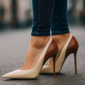 Ottilie | Spitze Stiletto-Pumps im Colorblocking-Design