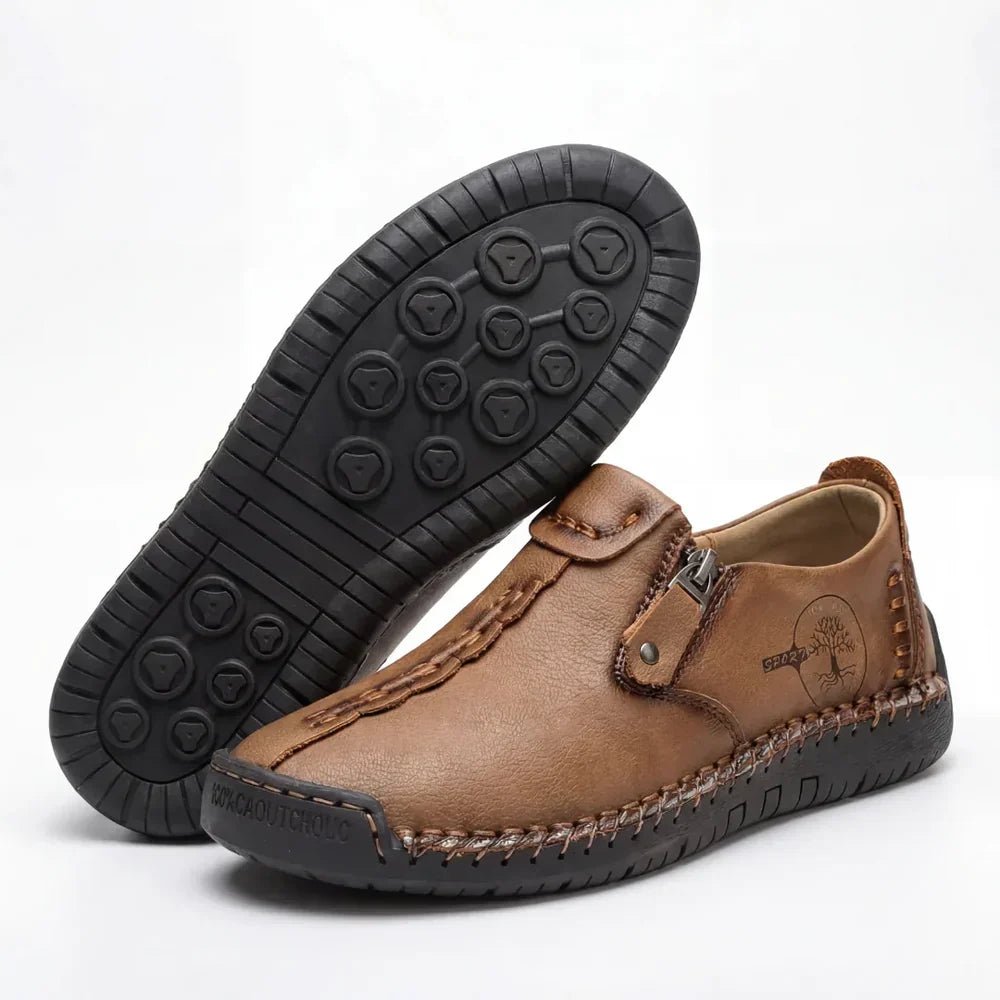 Vera™ – Hand-Stitched Slip-On Comfort Loafers | No-Bend Zipper, Wide Toe Box & All-Day Comfort - Lene & Roth