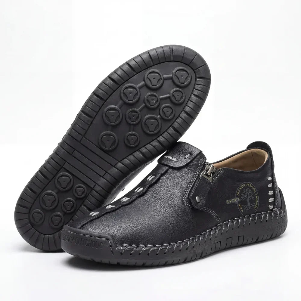 Vera™ – Hand-Stitched Slip-On Comfort Loafers | No-Bend Zipper, Wide Toe Box & All-Day Comfort - Lene & Roth