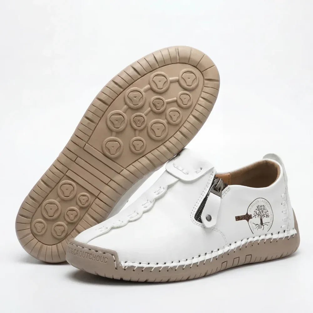 Vera™ – Hand-Stitched Slip-On Comfort Loafers | No-Bend Zipper, Wide Toe Box & All-Day Comfort - Lene & Roth